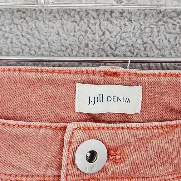J. Jill Womens  Authentic Slim Ankle Jeans Size 8R Pink 10PT - Picture 4 of 7